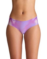 Under Armour - Ua Pure Stretch Printed 3-pack No Show Hipster - Lyst