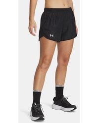 Under Armour - Damesshorts Fly-By 8 Cm Zwart Reflecterend - Lyst