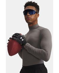 Under Armour - Heatgear Compression Mock Long Sleeve Carbon Heather - Lyst