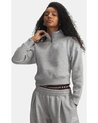 Under Armour - Rival Fleece Script ½ Zip Mod Light Heather - Lyst