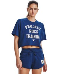 Under Armour - Project Rock Rival Terry Short Sleeve - Lyst