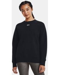 Under Armour - Rival Fleece
Oberteil Mit Rundhalsausschnitt Für Damen Weiß - Lyst