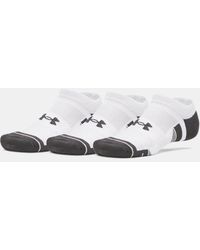 Under Armour - Performance Tech 3-Pack No Show Socks Jet - Lyst