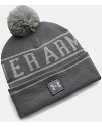 Under Armour - Halftime Pom Beanie Clay Titanium Titanium - Lyst