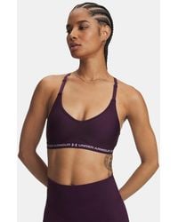 Under Armour - Crossback Low Strappy Sports Bra Echo Mauve - Lyst