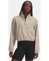 Under Armour - Unstoppable Webstoff
½-Zip-Oberteil Für Damen City Khaki Schwarz - Lyst