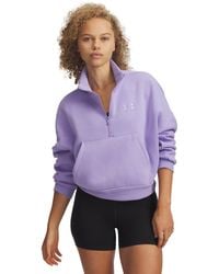 Under Armour - Ua Icon Fleece Oversized 1⁄2 Zip - Lyst