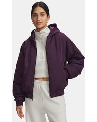 Under Armour - Latitude Hooded Bomber Jacket Echo Echo - Lyst