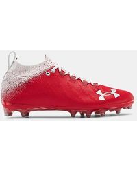red suede under armour cleats