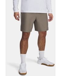 Under Armour - Tech Woven Wordmark 8.25" Shorts Taupe Dusk - Lyst