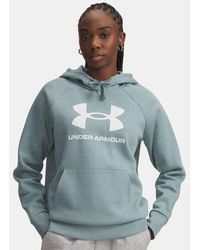 Under Armour - Rival Fleece Big Logo Hoodie Mod Light Heather - Lyst
