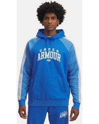 Under Armour - Rival Fleece Colorblock
Hoodie Für Herren Atlantis Weiß - Lyst