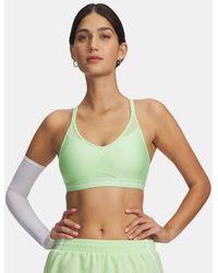Under Armour - Crossback Low Sports Bra Lumos Lime - Lyst