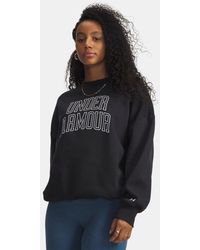 Under Armour - Rival Fleece Varsity Oversized Crew - Lyst