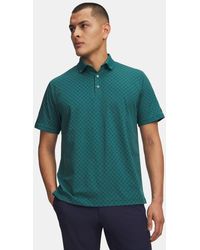 Under Armour - Armourdry Print Rib Polo Rack Arden Midnight - Lyst