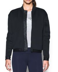 under armour varsity fleece bomber