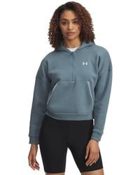 Under Armour - Rival Fleece Piped ½ Zip Hoodie Jasper - Lyst