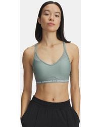 Under Armour - Sujetador Deportivo Crossback Low Para Mujer Silica Blanco - Lyst