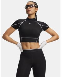 Under Armour - Heatgear Elite Crop Mock Short Sleeve Ultimate Reflective - Lyst