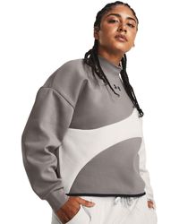 Under Armour - Maglia unstoppable fleece crop crew - Lyst