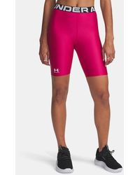 Under Armour - Pantalón Corto De 20 Cm Heatgear Para Mujer Shaded Fuchsia Blanco - Lyst