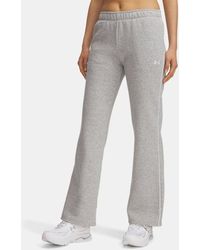Under Armour - Damesbroek Rival Fleece Piped Mod Grijs Light Heather Wit - Lyst