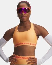 Under Armour - Crossback Mid Sports Bra Bloc Venom - Lyst