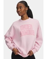 Under Armour - Rival Fleece Varsity Oversized Crew Prime Super - Lyst