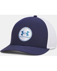 Under Armour - Drive Mid Stretch Fit Cap Midnight Aegean - Lyst