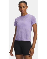 Under Armour - Launch Jacqrd Damesshirt Met Korte Mouwen Transparent Reflecterend - Lyst