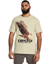 Under Armour - Project rock eagle kurzarm-shirt mit grafik für silt / schwarz l - Lyst