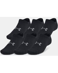Under Armour - Essential 6-Pack No-Show Socks Castlerock - Lyst