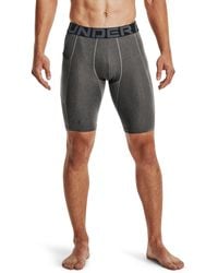 Under Armour - HeatGear® Armour Long Shorts mit Tasche Grau MD - Lyst
