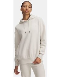 Under Armour - Felpa Con Cappuccio Icon Fleece Oversized Da Donna Summit - Lyst