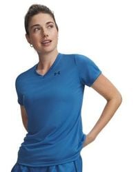 Under Armour - Tech V-Neck Short Sleeve Calm - Lyst