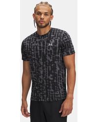 Under Armour - Launch Printed Short Sleeve Anthracite Reflective - Lyst