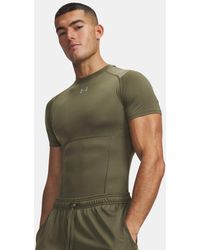Under Armour - Heatgear Elite Compression Short Sleeve Marine Od Marine Od Reflective - Lyst