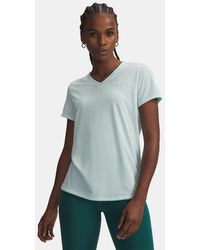 Under Armour - Tech V-Neck Short Sleeve Refresh Mint - Lyst