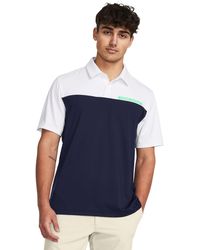 Under Armour - Polo tee to green color block - Lyst