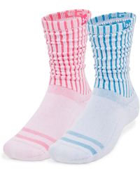 Under Armour - Sportstyle Cotton Scrunch 2-Pack Crew Socks Ether Super Ether - Lyst
