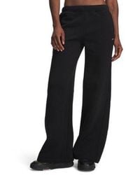 Under Armour Icon Sama Fleece Wide-leg Pants in Black | Lyst