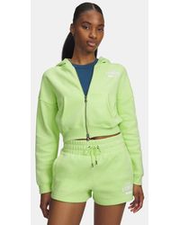 Under Armour - Icon Fleece Full Zip Lumos Lime - Lyst
