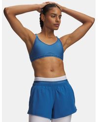Under Armour - Crossback Low Sports Bra Aegean Blackout - Lyst