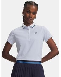 Under Armour - Armourdry Poloshirt Mit Print Für Damen Aegean Blau Midnight Blaue Marine - Lyst
