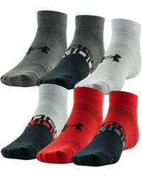 Under Armour - Ua Essential 6-pack Low Cut Socks - Lyst