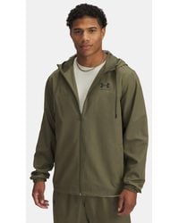 Under Armour - Rival Woven Windbreaker Marine Od Marine Od - Lyst