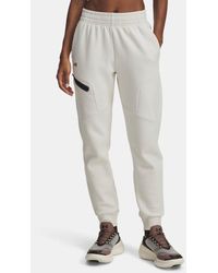 Under Armour - Unstoppable Fleece Joggingbroek Voor Summit Wit Zwart - Lyst