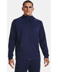 Under Armour - Armour Fleece Full-Zip Hoodie Midnight - Lyst