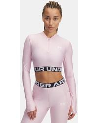 Under Armour - Heatgear Rib
Langarm-Oberteil Mit ¼-Zip Für Damen Prime Prime Weiß - Lyst