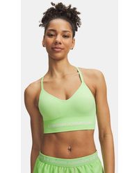 Under Armour - Vanish Seamless Low Sports Bra Lumos Lime - Lyst
